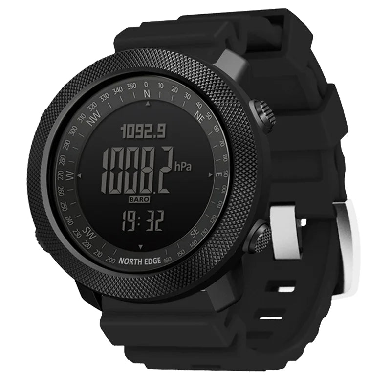 Discover the NORTH EDGE Apache 3 — a rugged smartwatch with altimeter, barometer, compass, and year-long battery. Built for explorers who demand reliability.