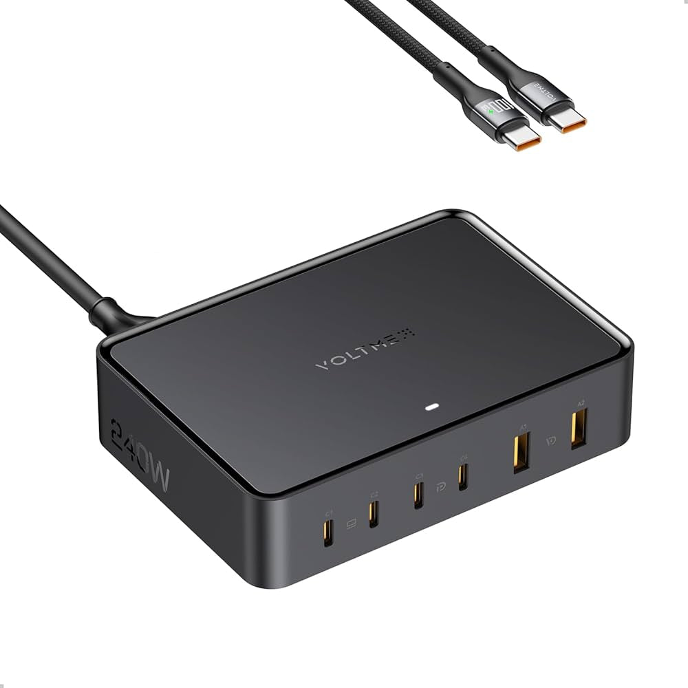 VOLTME 240W GaN3 6in1 Multiport USB Charging Station