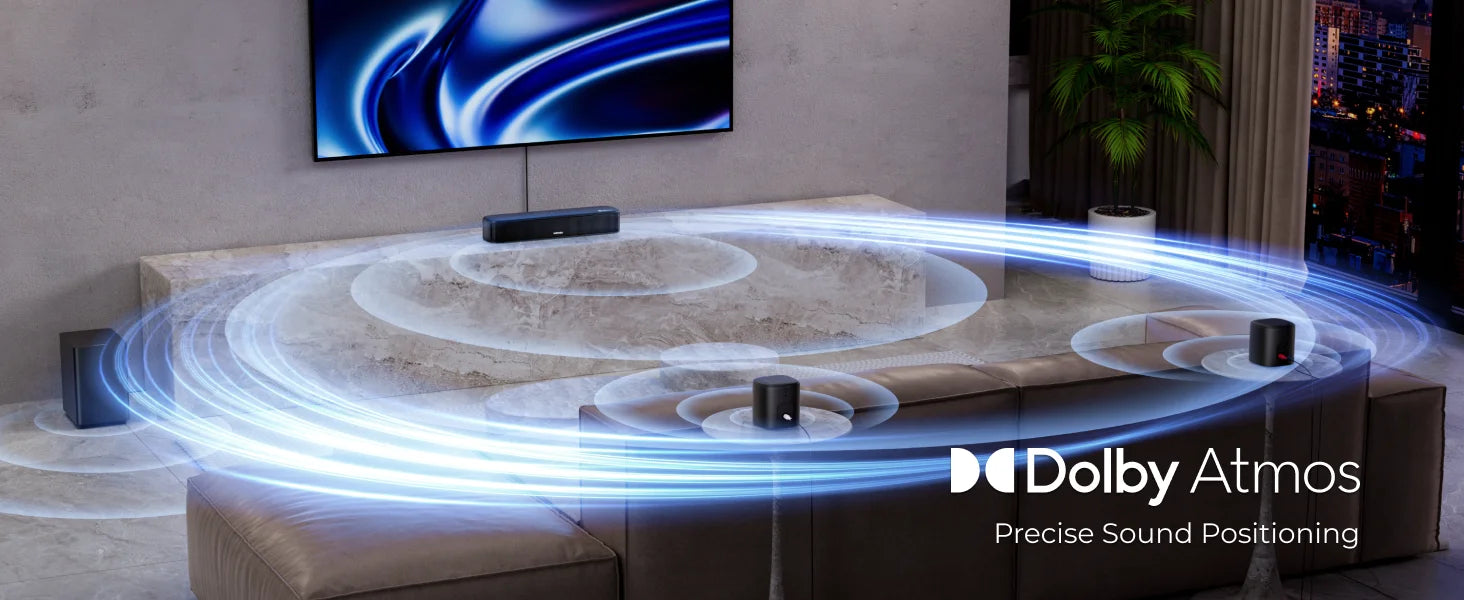 ULTIMEA Aura A50 Pro 5.1 Wireless Sound Bar with Dolby Atmos