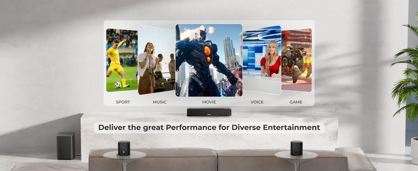 ULTIMEA Aura A50 Pro 5.1 Wireless Sound Bar with Dolby Atmos