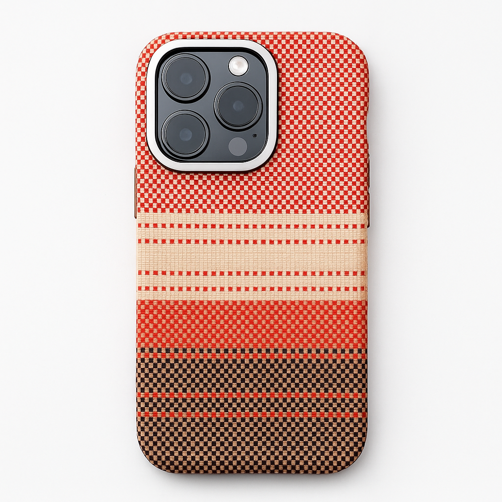 Carbon Fibre Textured MagSafe Case for iPhone with Stand