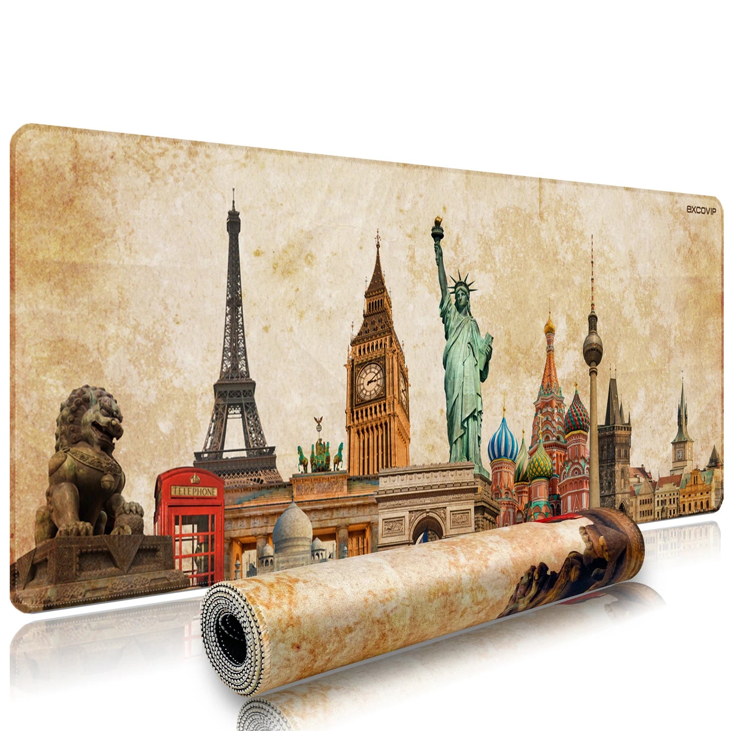 EXCO Non-Slip Landmark Desk Mat & Gaming Pad