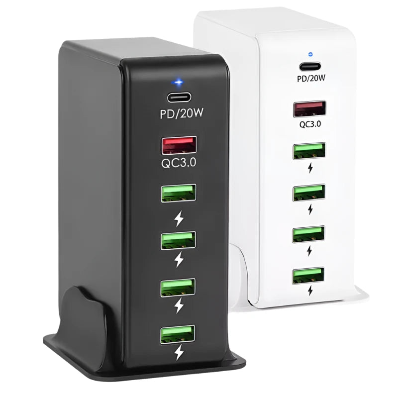 USLION Multiport 65W USB Quick Charging Station
