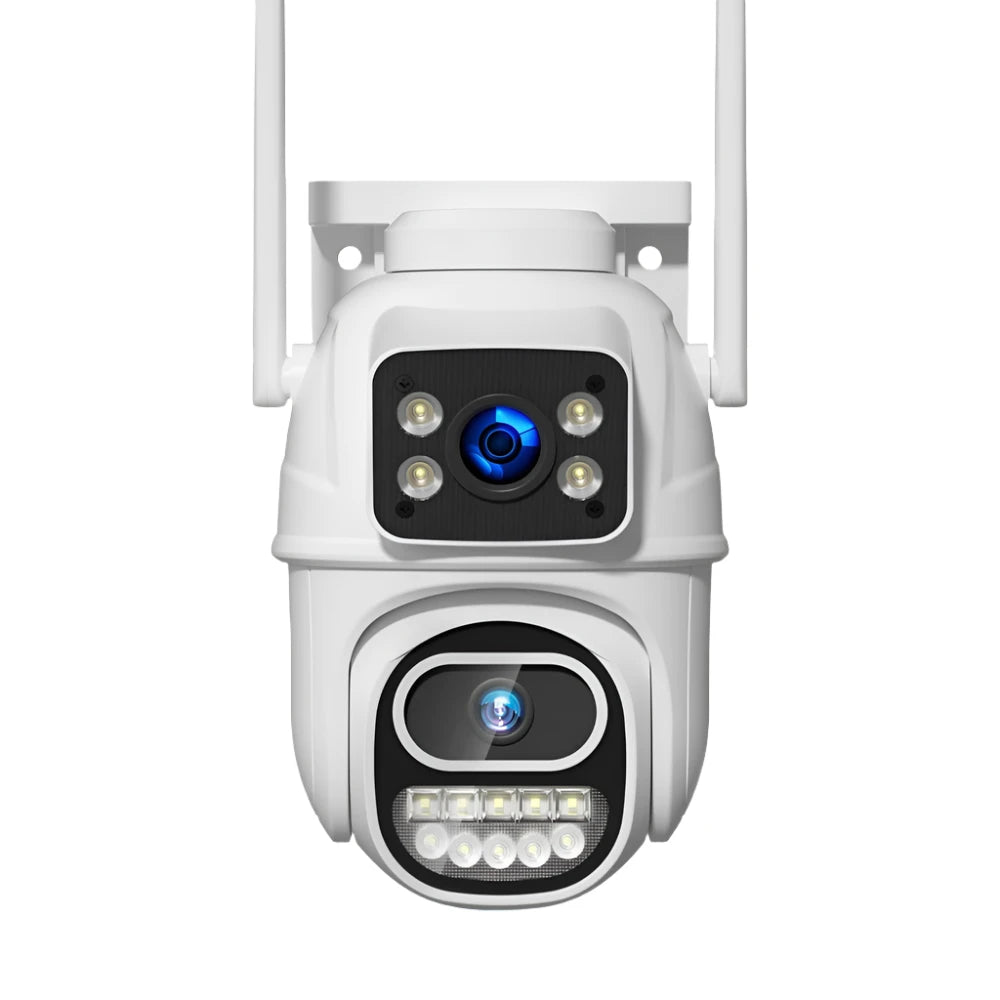 HISEEU 8MP WiFi 270° Rotating Outdoor Dual Lens Smart Security Camera