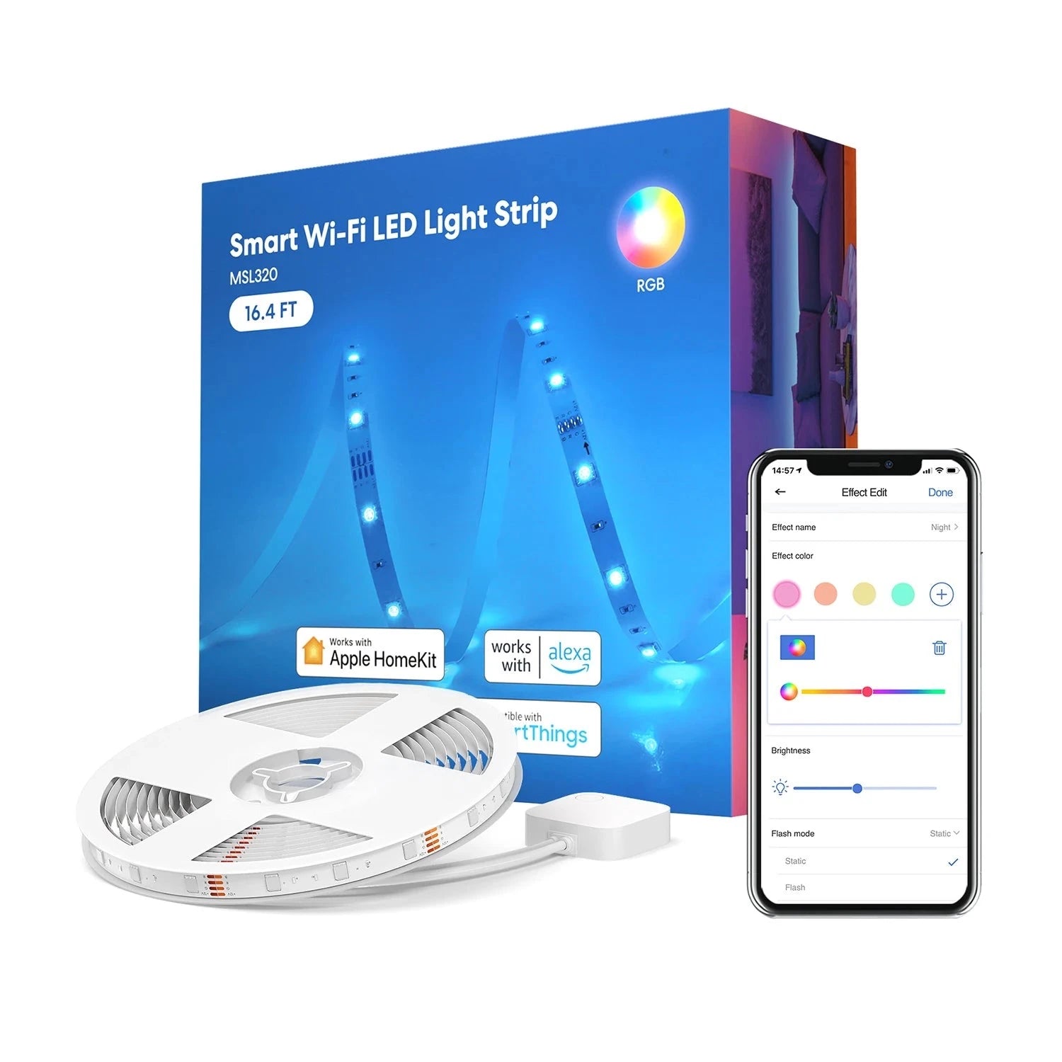 MEROSS MSL320 Smart WiFi LED Light Strip for Apple HomeKit