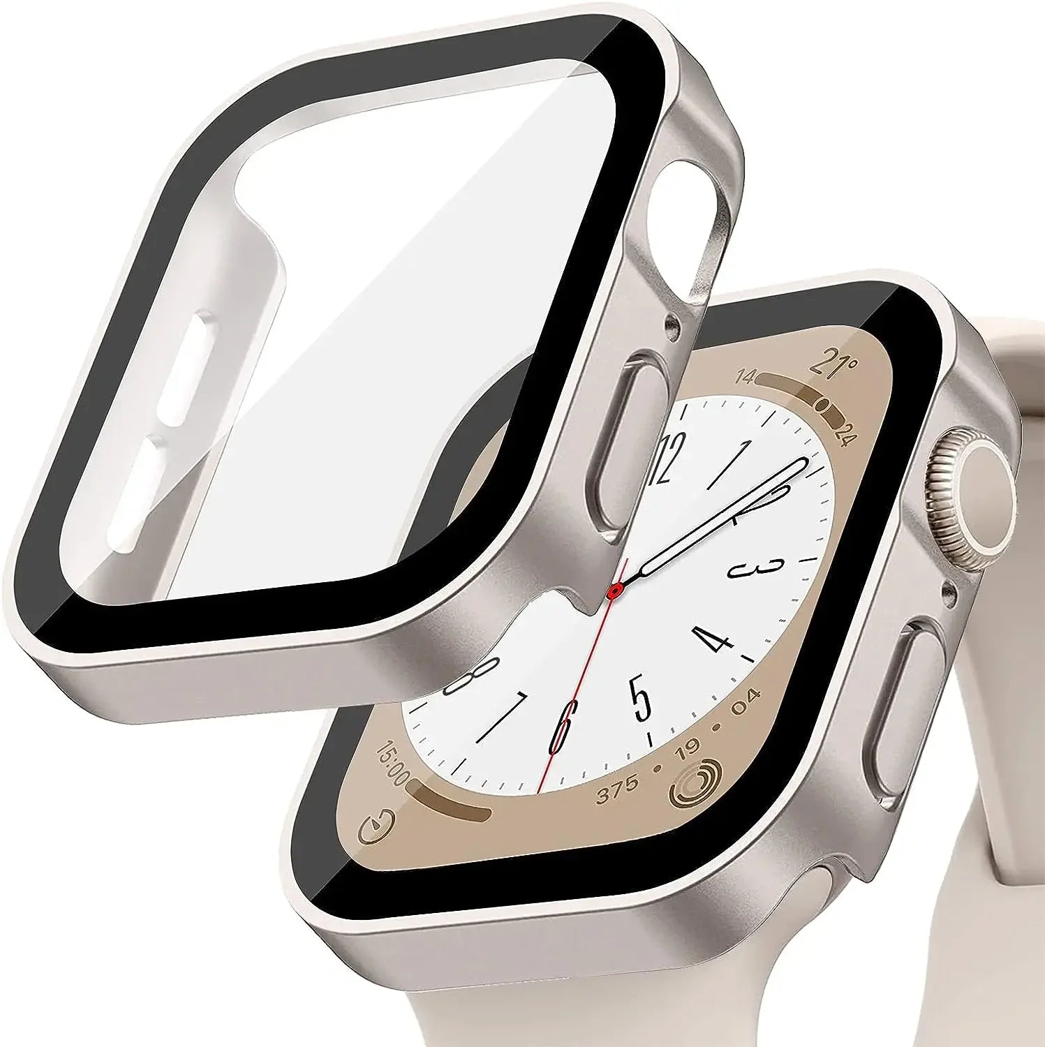 Matte Protective Glass Screen and Case for Apple Watch