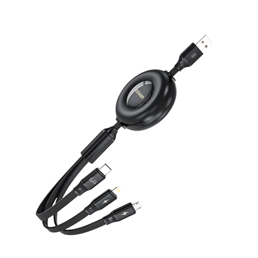 ESSAGER 3in1 Retractable USB Charging Cable