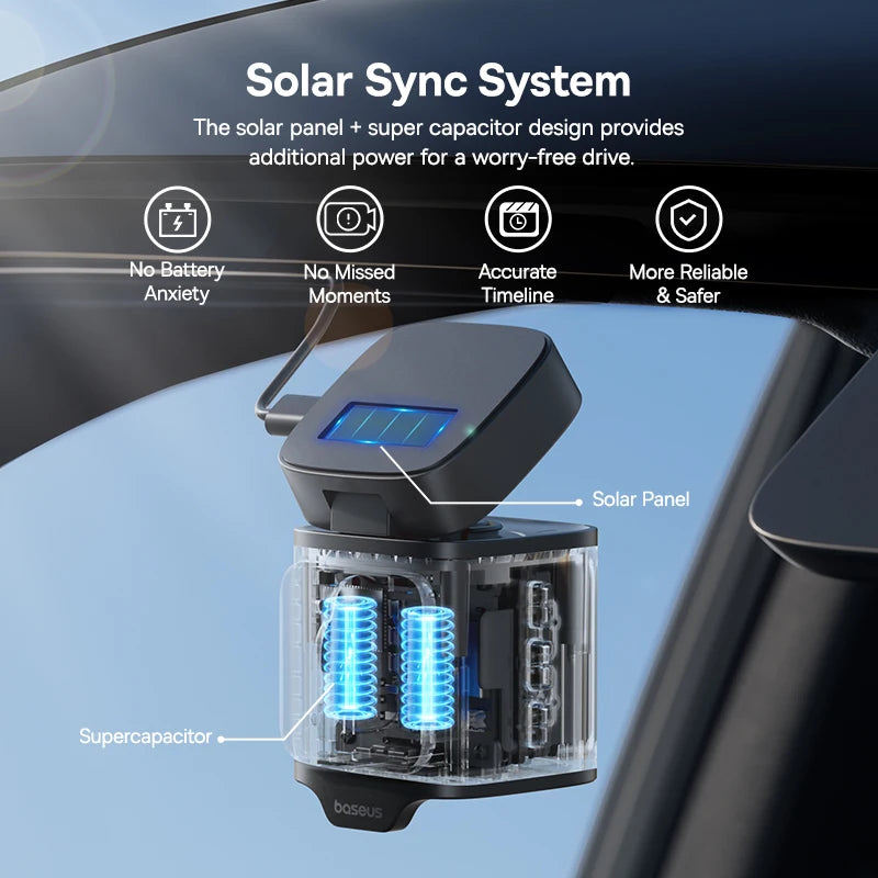 BASEUS PrimeTrip VD1 3K Front and Rear GPS Dash Cam