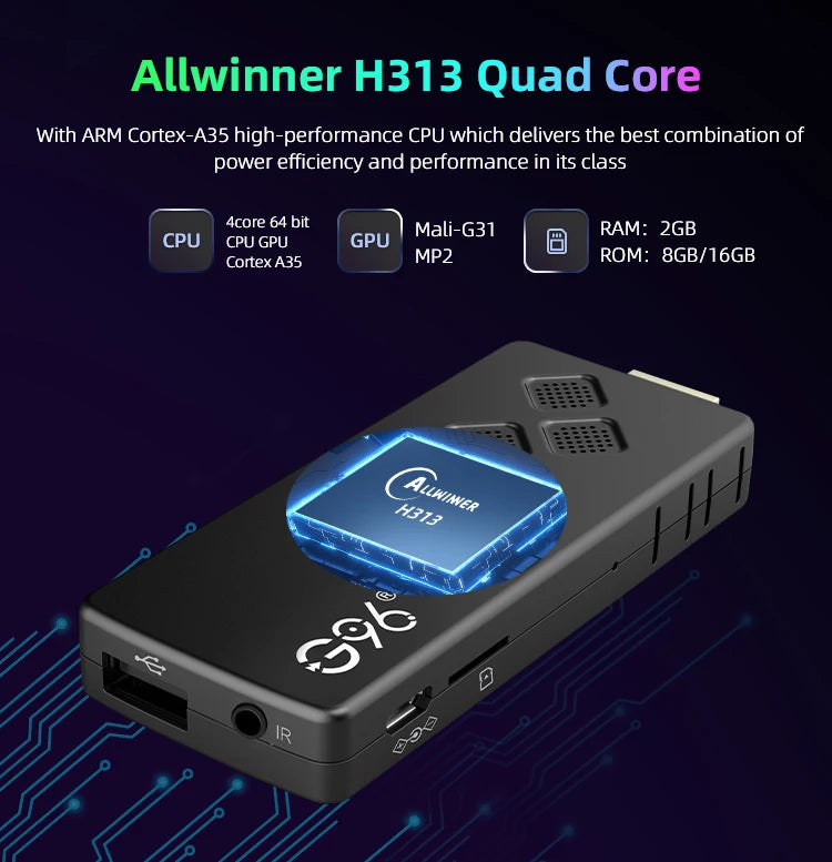 G96 8K Android TV Streaming Stick