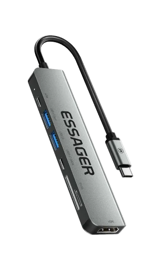 ESSAGER TA07 7in1 Multiport Adapter Type-C Connection Hub
