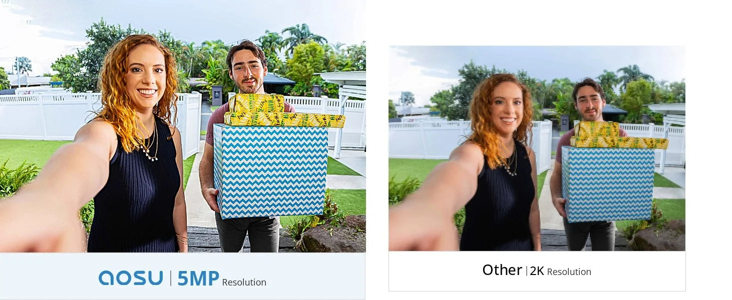 AOSU 5MP Rechargeable Wireless Doorbell Camera