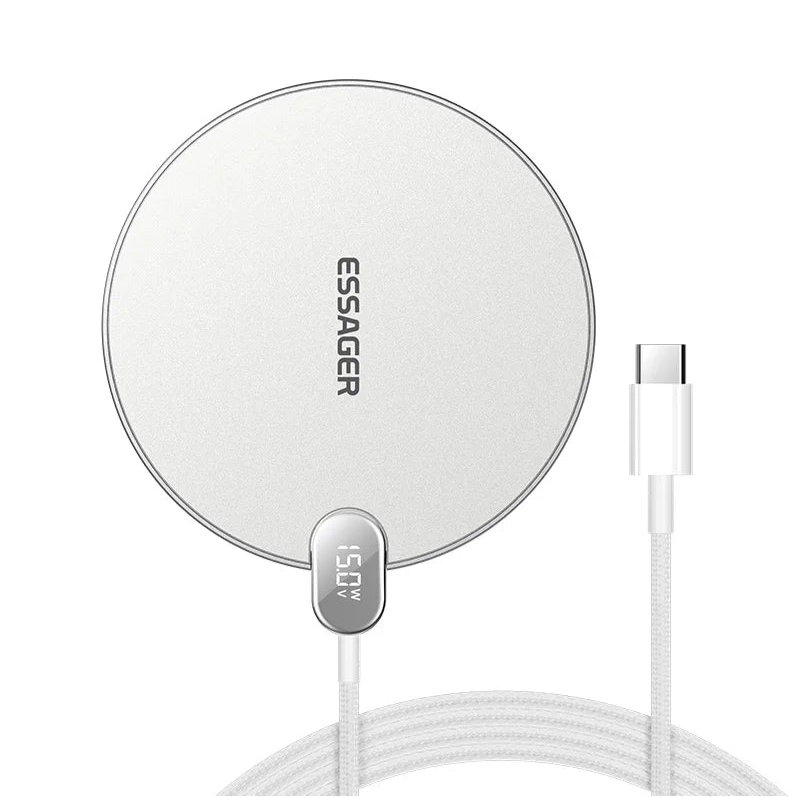 ESSAGER WX15 15W Wireless Charger with Digital Display