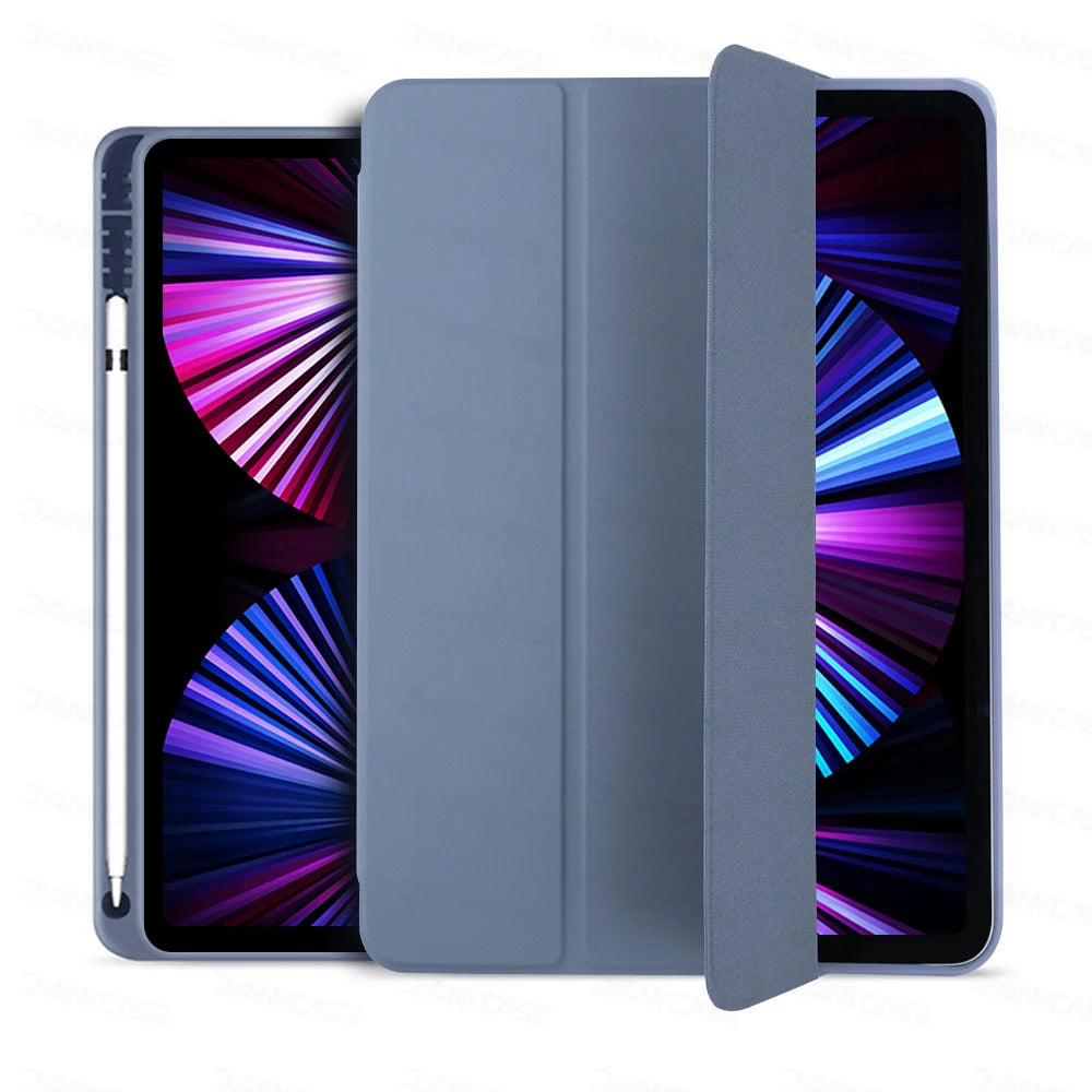 DANYCASE Silicone Protective iPad Case with Stylus Holder