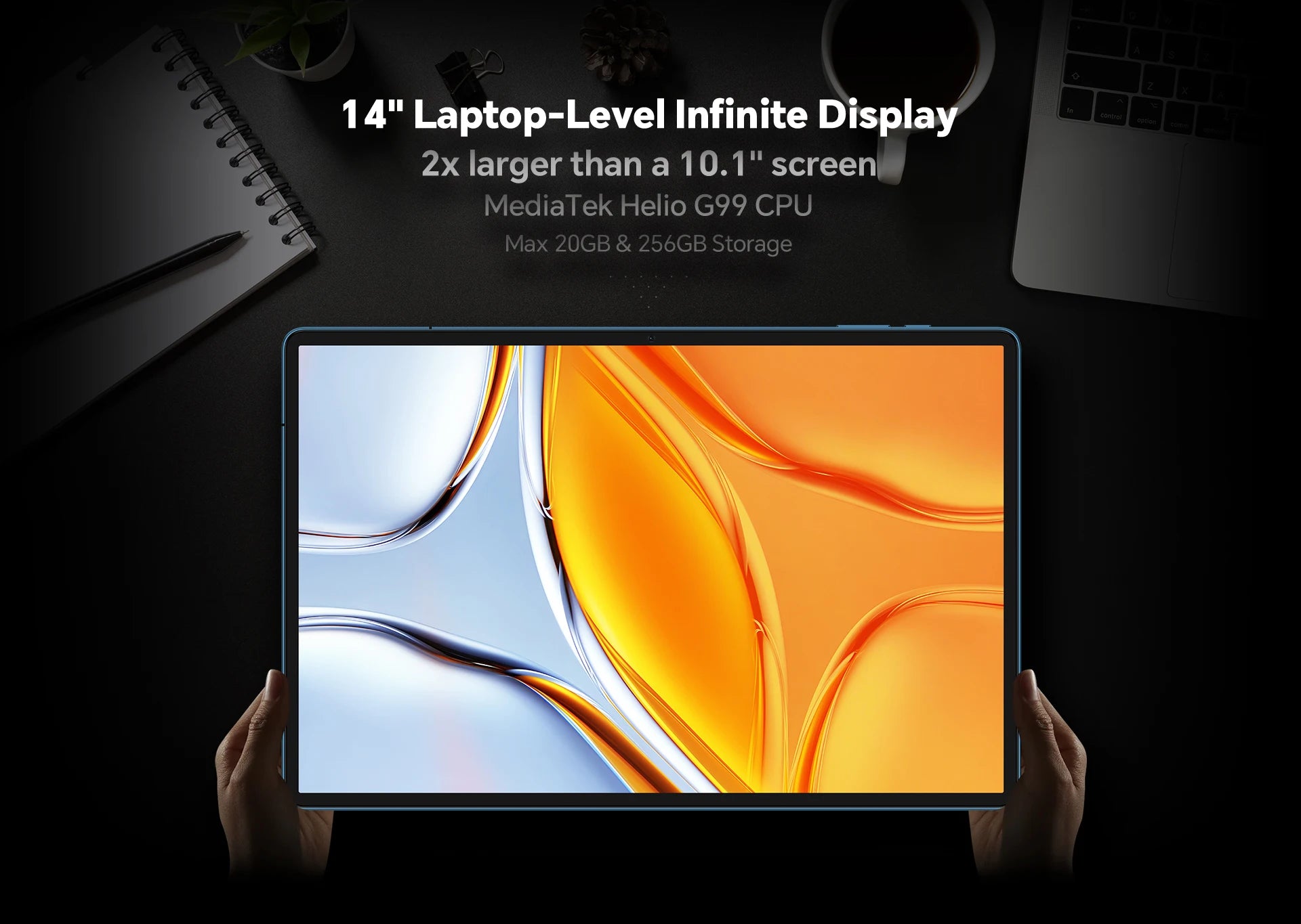 TECLAST T70 14" FHD 4G Android Tablet - 256GB, Blue