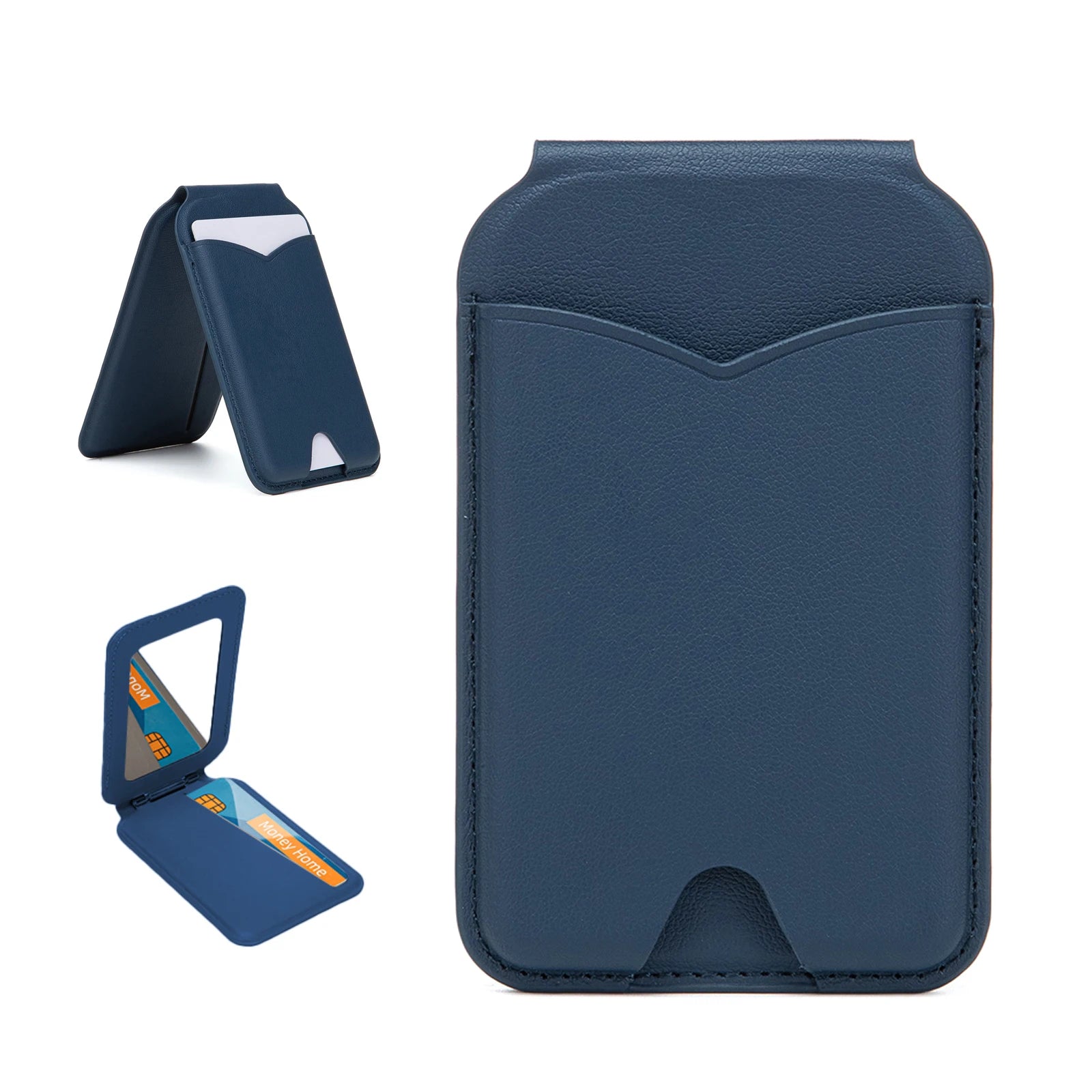 Leather MagSafe® Wallet Stand and Mirror for Apple iPhone