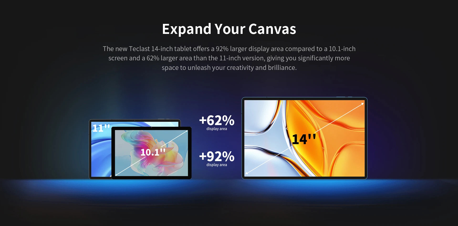 TECLAST T70 14" FHD 4G Android Tablet - 256GB, Blue