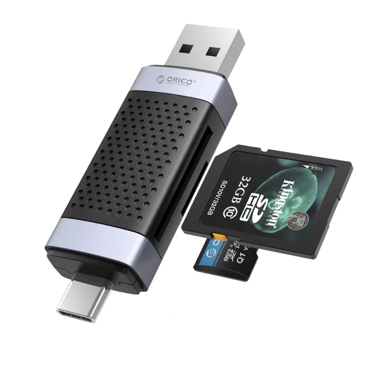 ORICO 2in1 USB 3.0 & Type C Memory Card Reader Stick