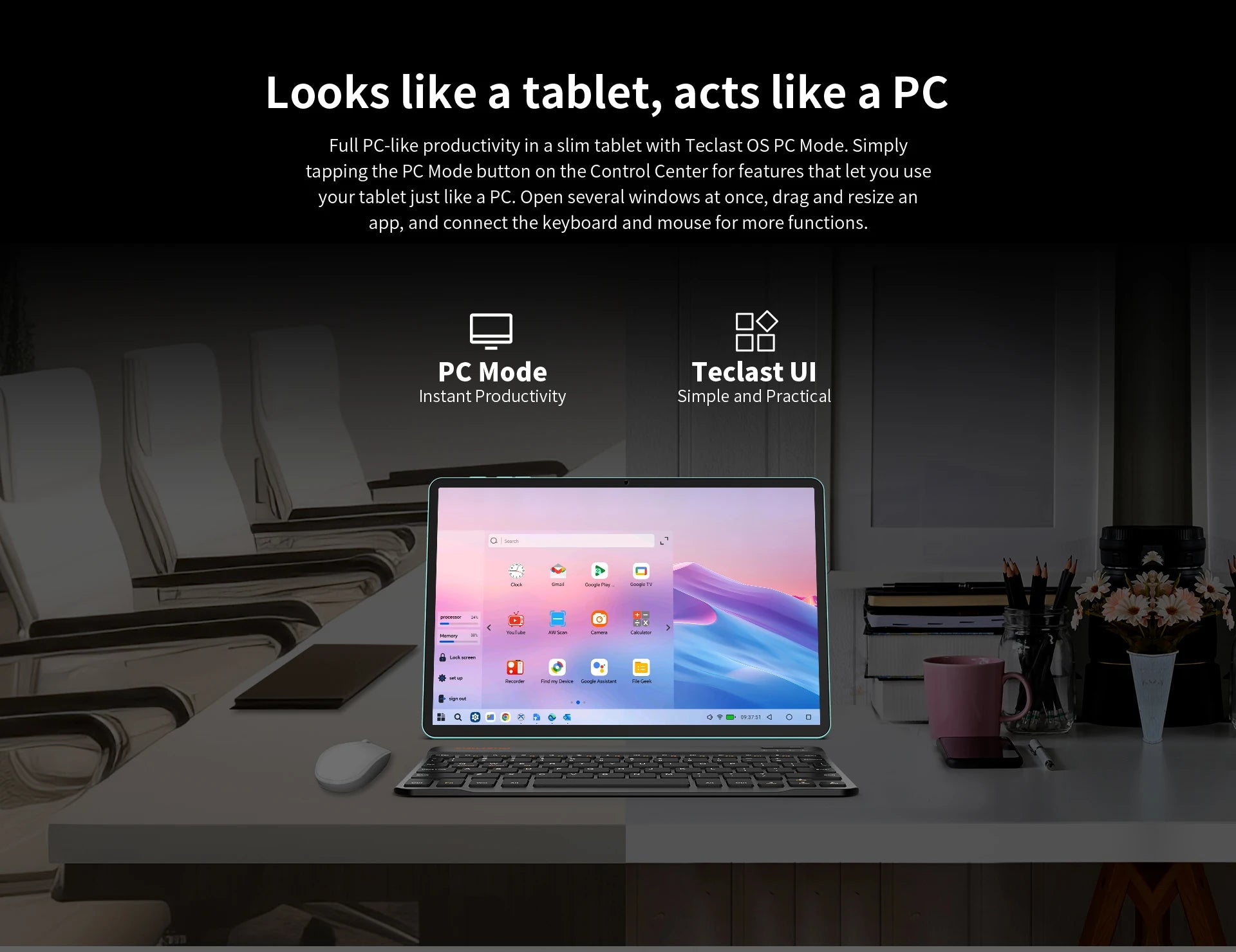 TECLAST P50 Ai 11" WiFi Android Tablet - 128GB, Teal