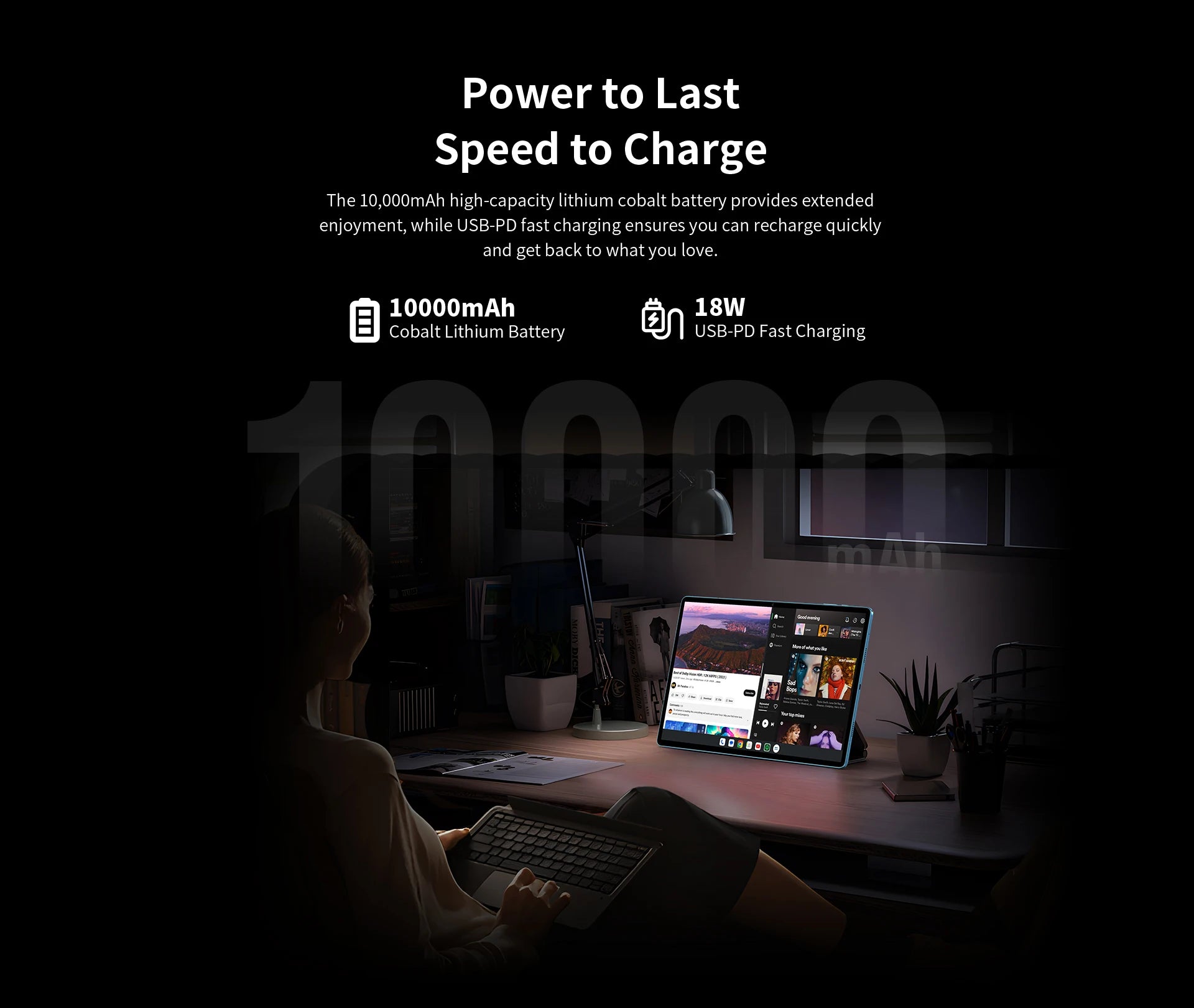 TECLAST T70 14" FHD 4G Android Tablet - 256GB, Blue