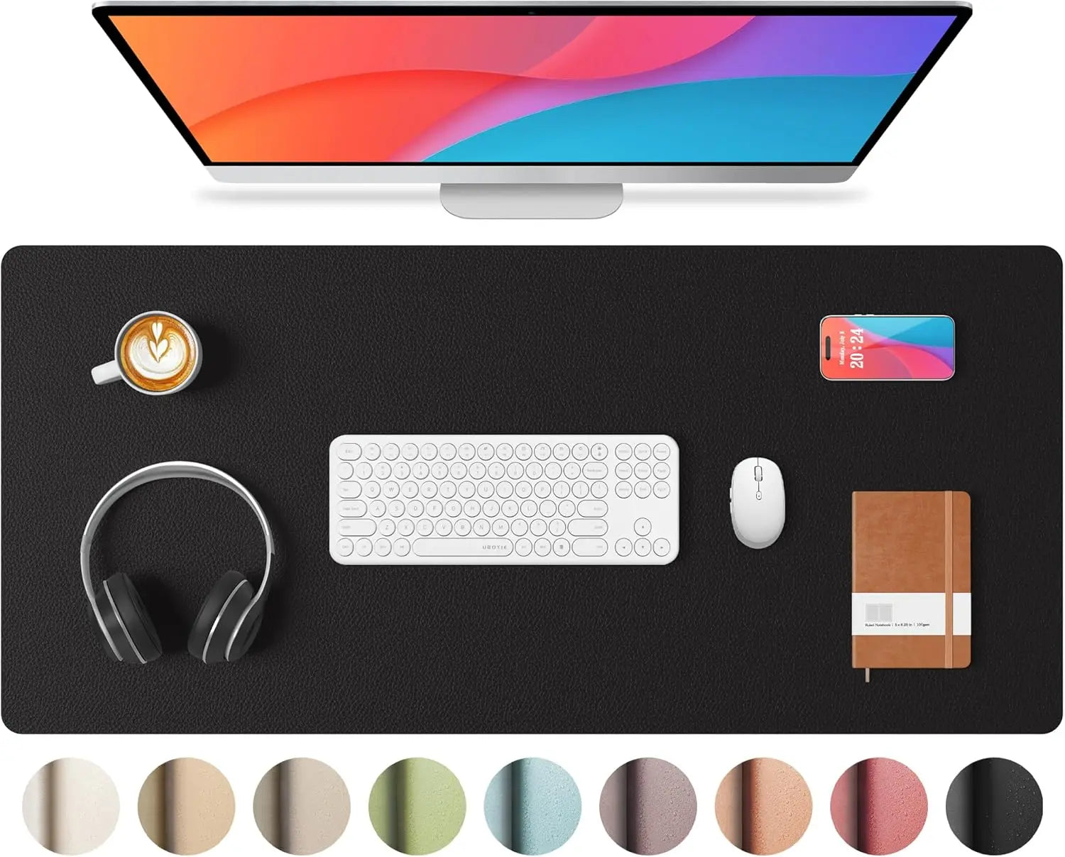 YSAGi Non-Slip PU Leather Desk Mat