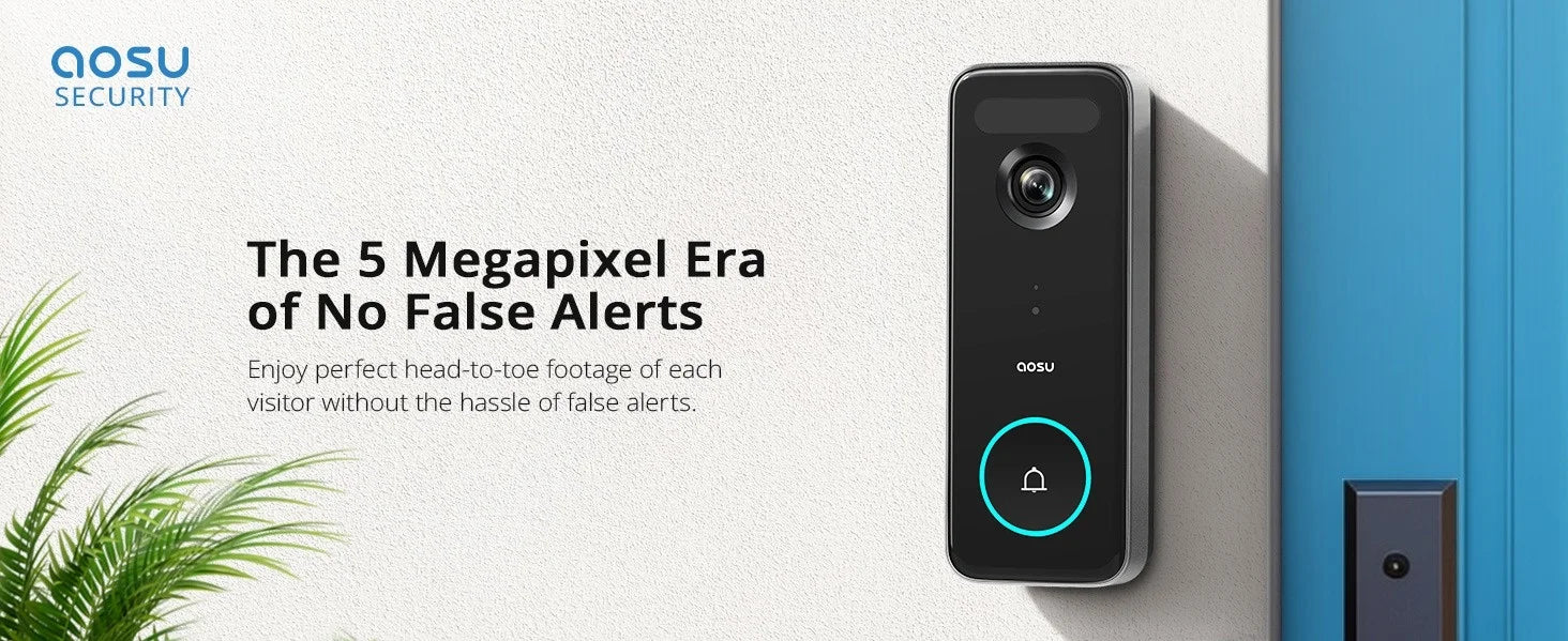 AOSU 5MP Rechargeable Wireless Doorbell Camera