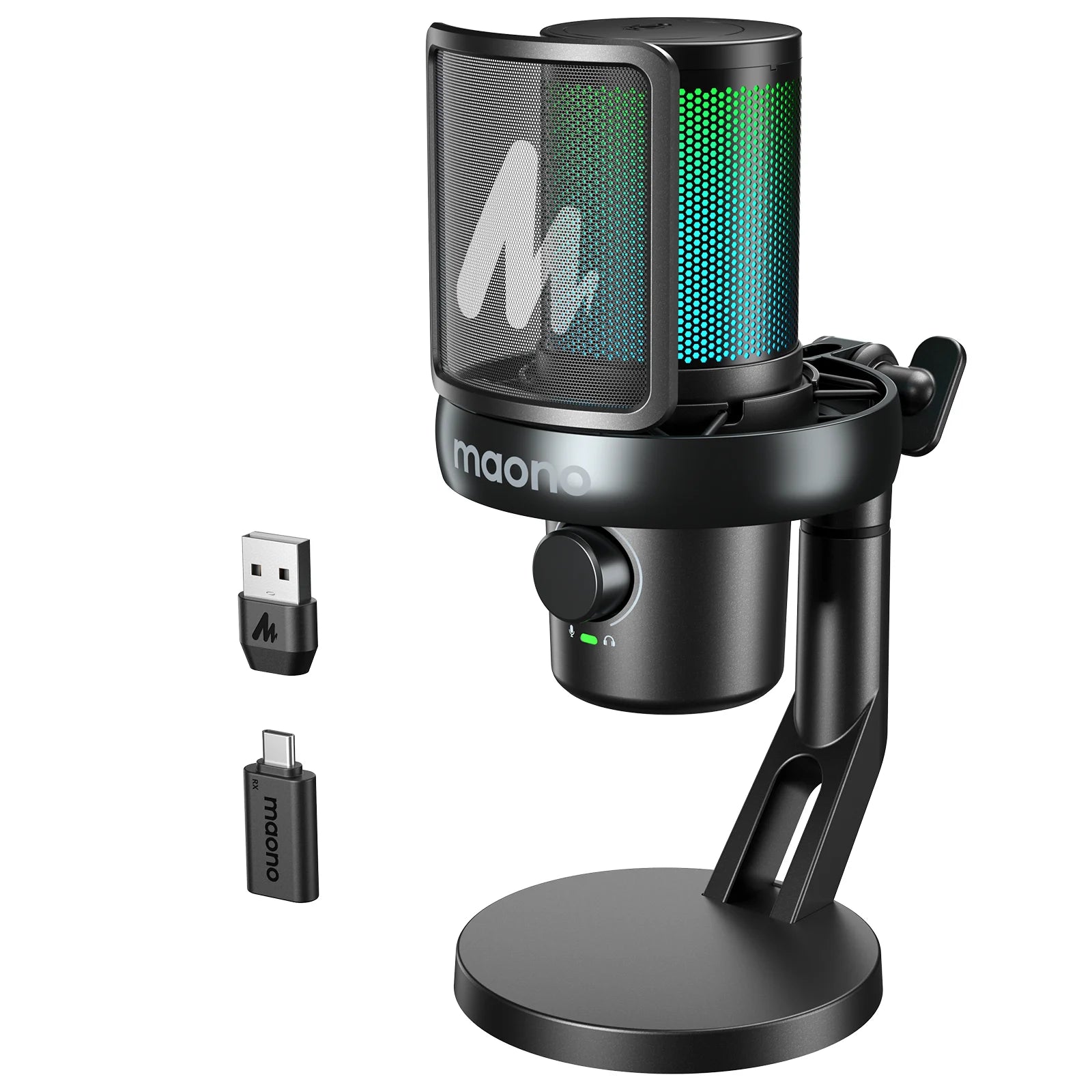 MAONO DM40 USB Streaming Microphone with AI Voice Changer