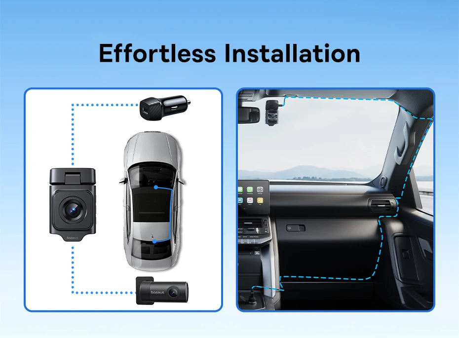BASEUS PrimeTrip VD1 3K Front and Rear GPS Dash Cam
