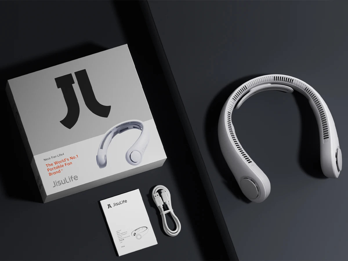 JISULIFE Life4 Rechargeable Portable Neck Fan