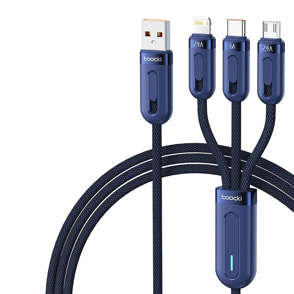 TOOCKI 66W 3in1 USB Charging Cable