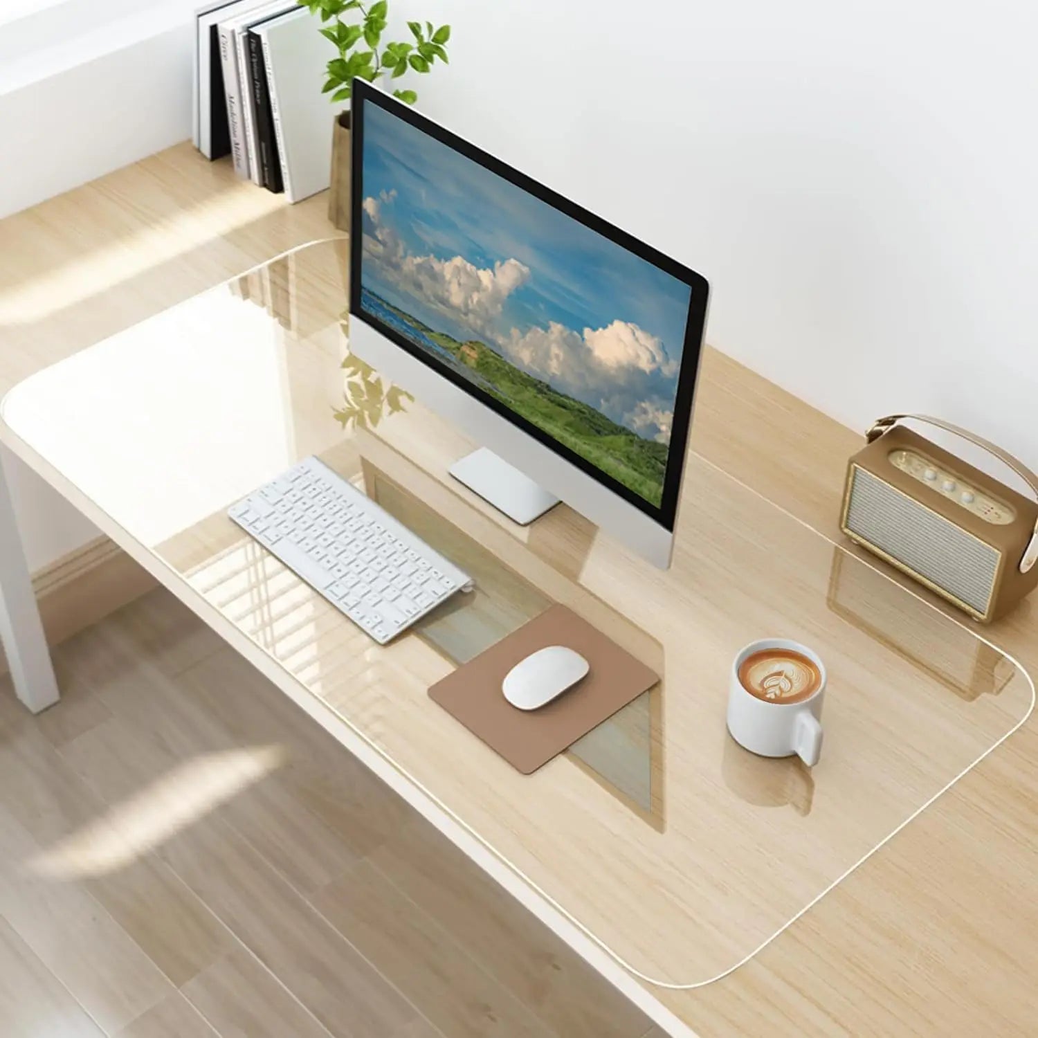 YSAGi Non-Slip PVC Clear Desk Mat