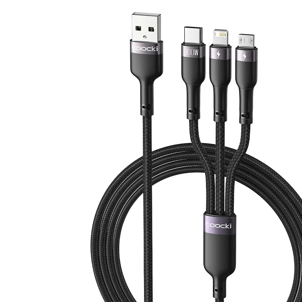 TOOCKI 6A 3in1 USB Charging Cable