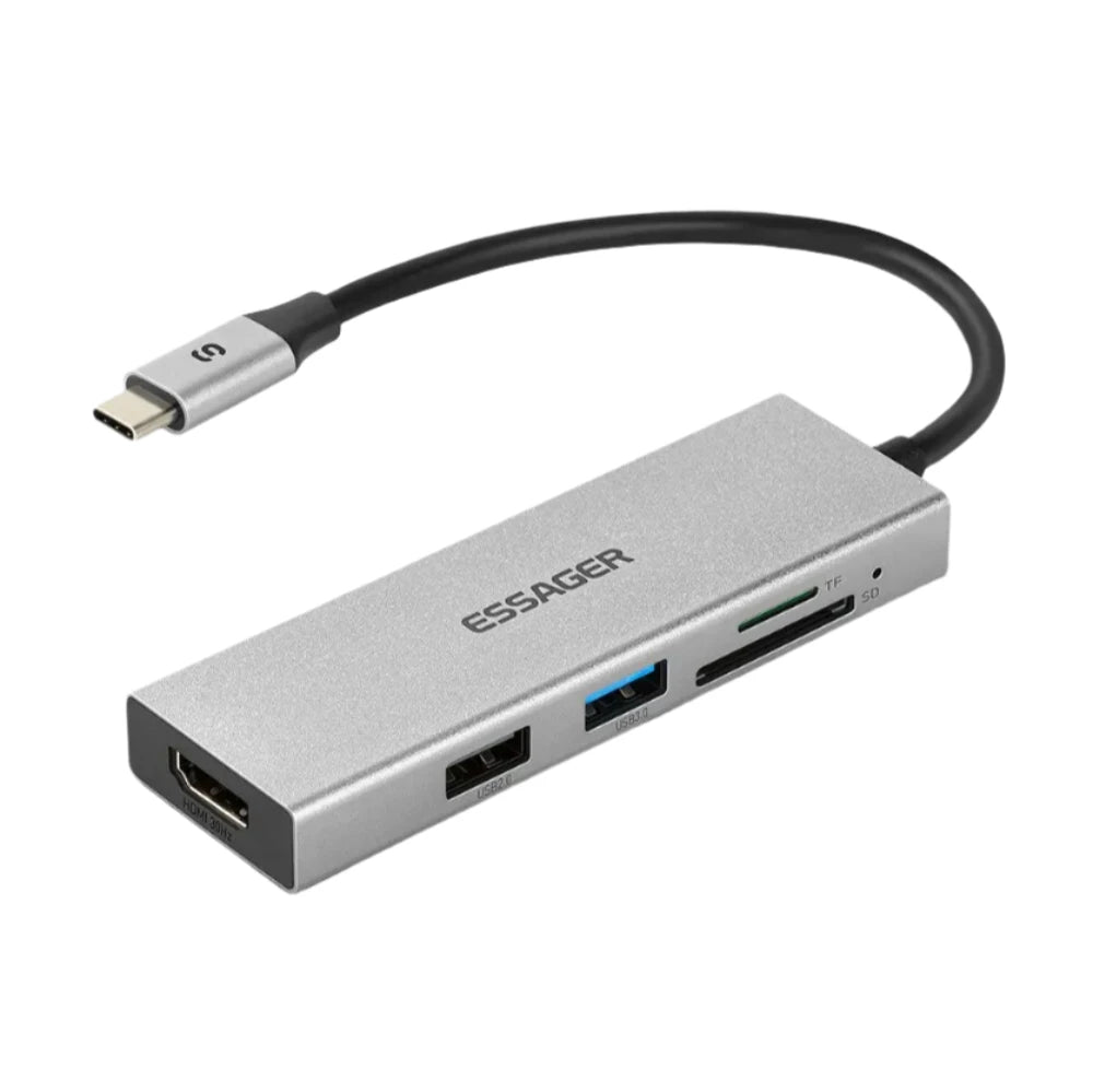 ESSAGER TC05 5in1 Multiport Adapter Type-C Connection Hub