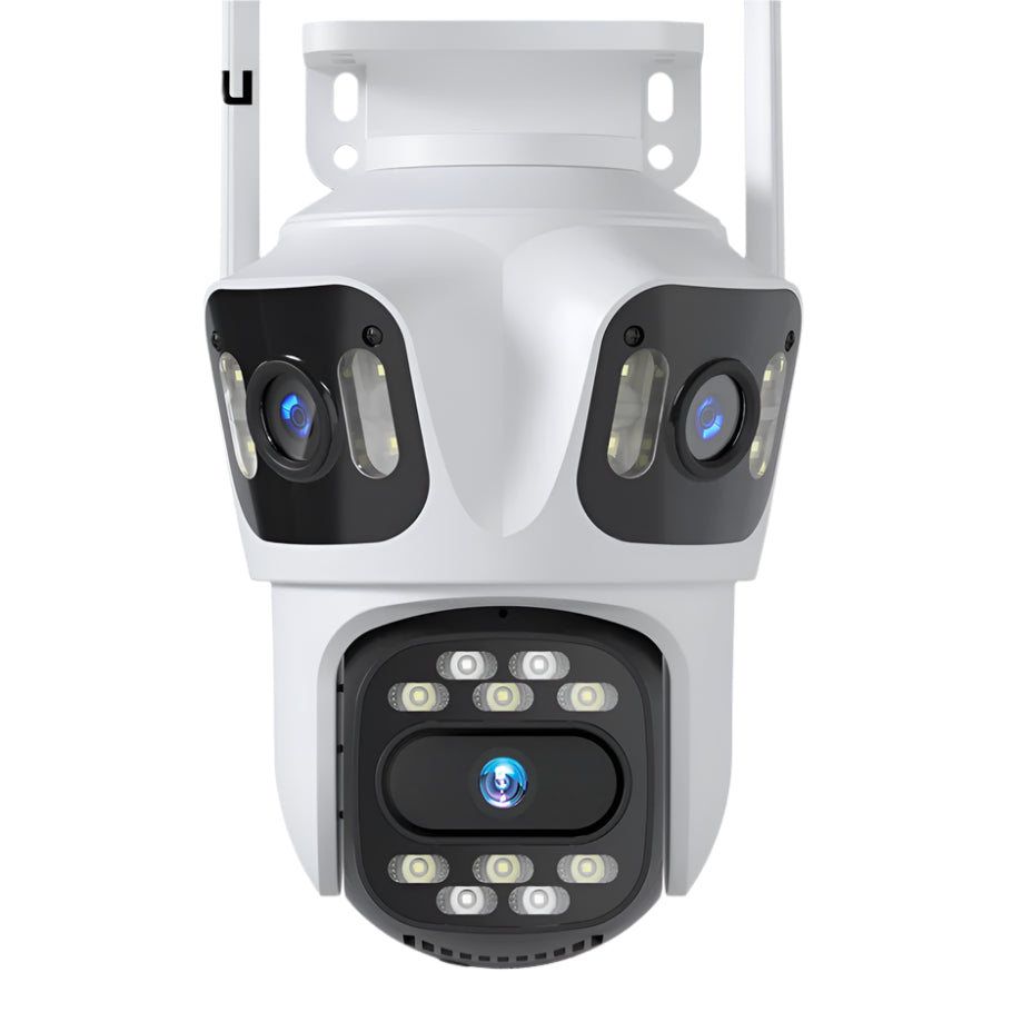 HISEEU 4K 8MP Three Lens Wireless Home Security Camera