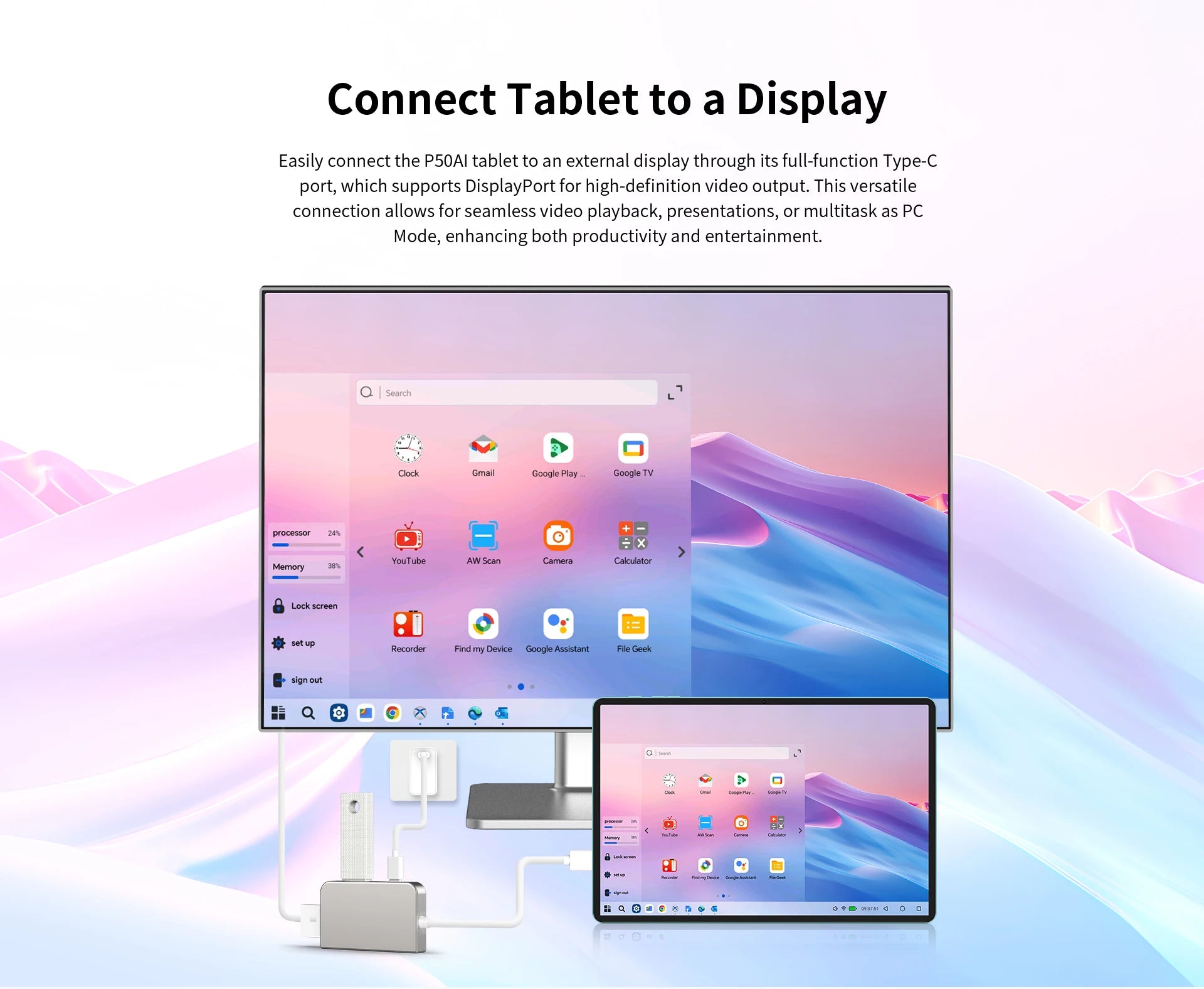 TECLAST P50 Ai 11" WiFi Android Tablet - 128GB, Teal