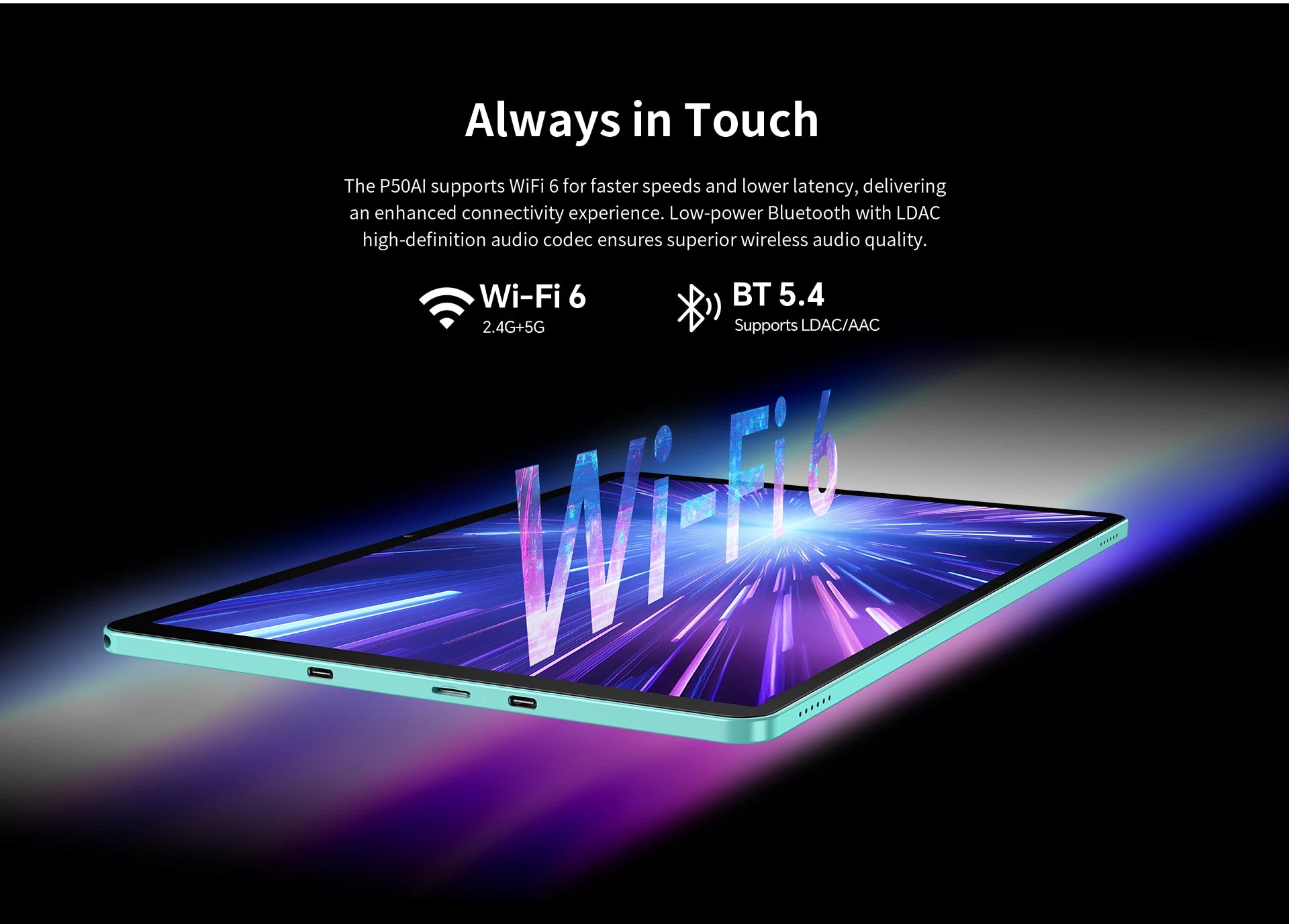 TECLAST P50 Ai 11" WiFi Android Tablet - 128GB, Teal