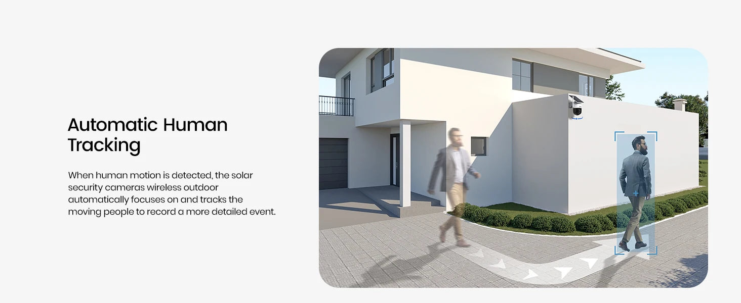 AOSU 3MP Solar Powered Wireless Home Security Camera