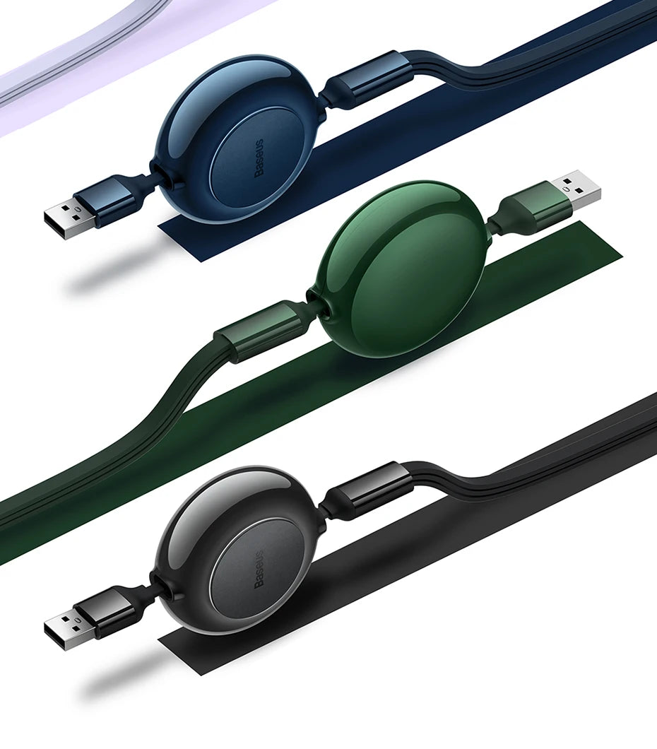 BASEUS Bright Mirror Series 3in1 Retractable USB Charging Cable