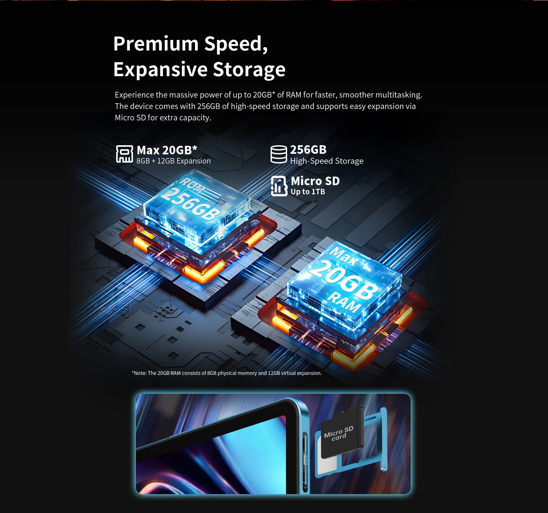 TECLAST T70 14" FHD 4G Android Tablet - 256GB, Blue