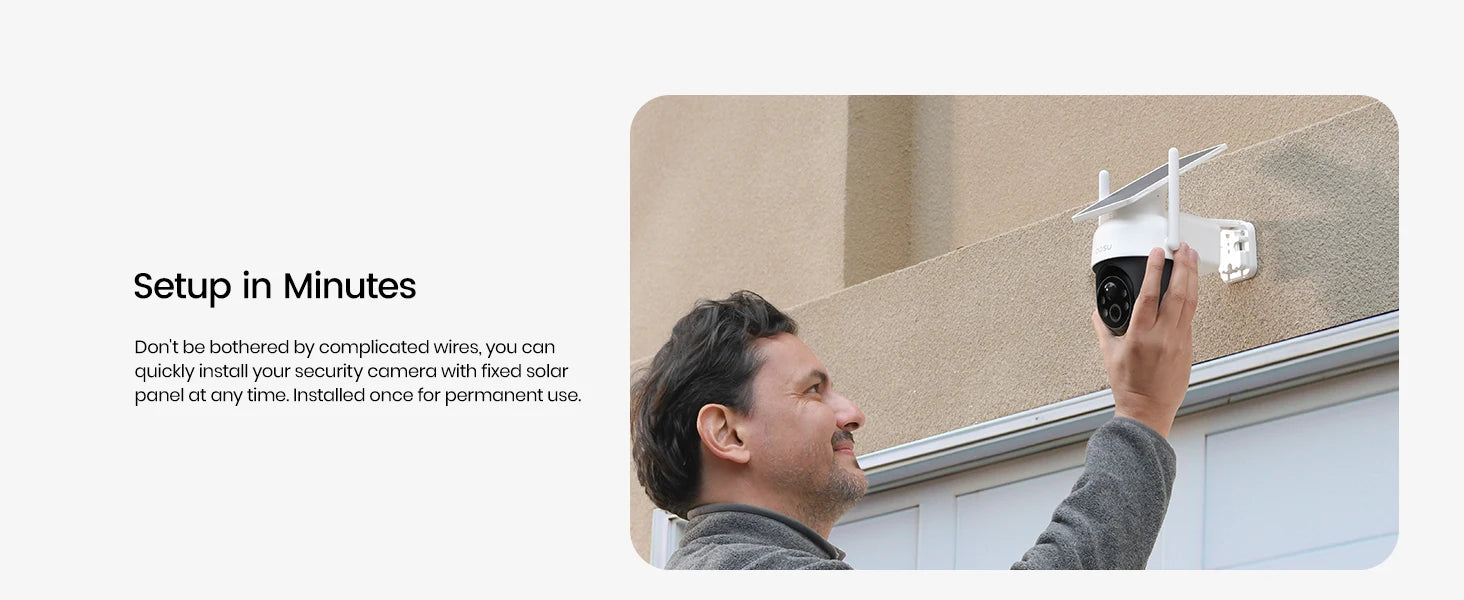 AOSU 3MP Solar Powered Wireless Home Security Camera