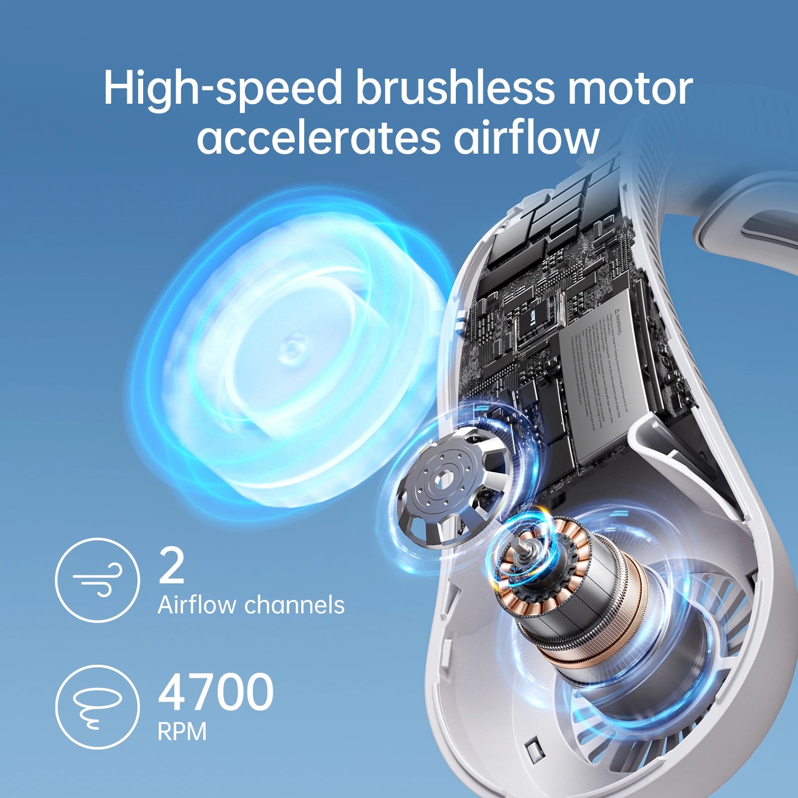 JISULIFE Life4 Rechargeable Portable Neck Fan