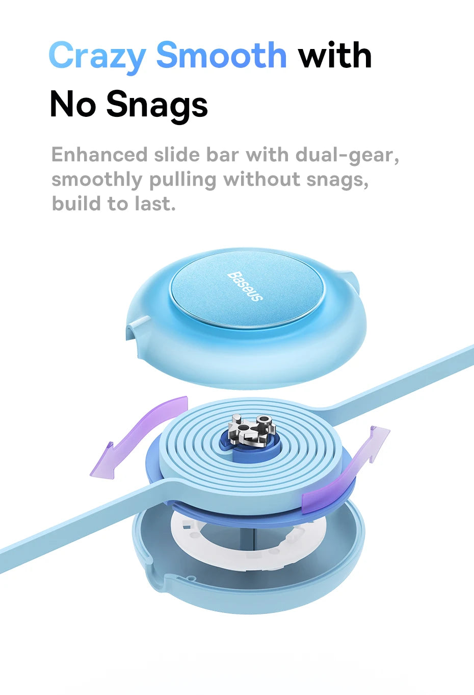 BASEUS Bright Mirror Series 3in1 Retractable USB Charging Cable