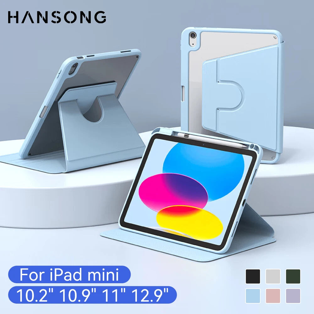 HANSONG 360°Rotatable Case and Stand for iPad