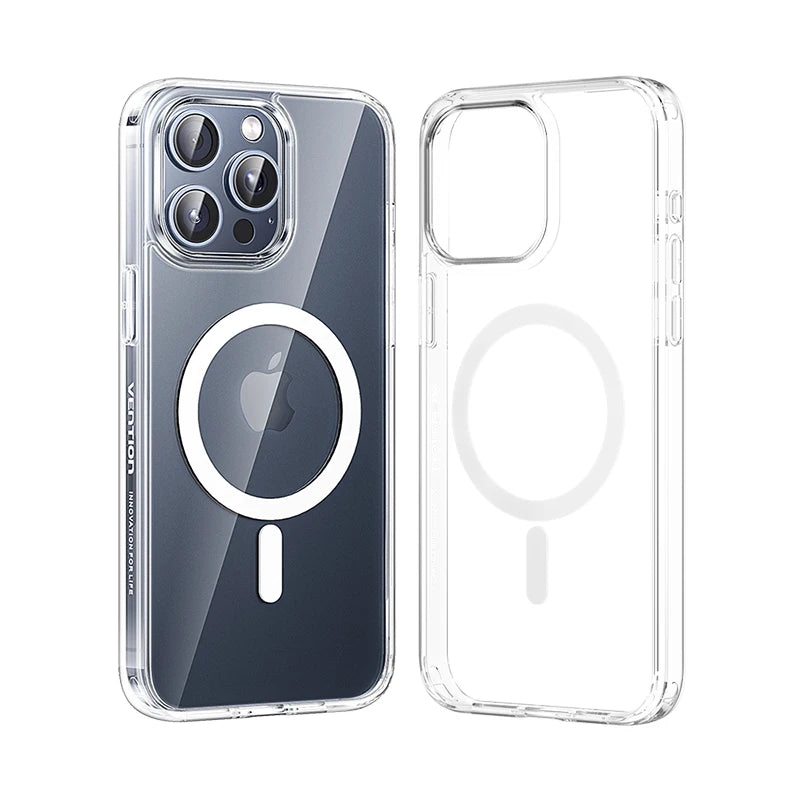 VENTION Transparent Magnetic Phone Case for Apple iPhone