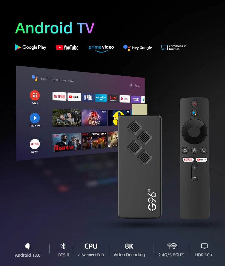 G96 8K Best tv streaming stick