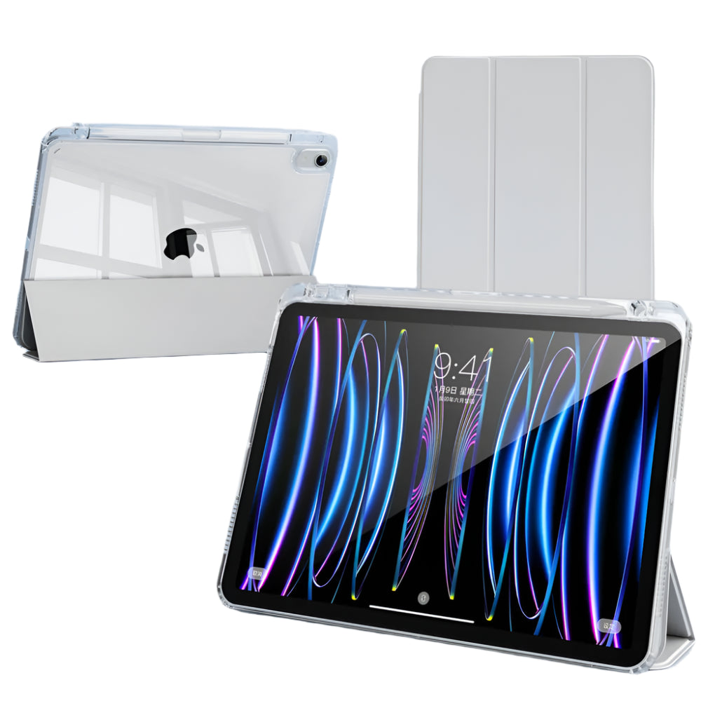 DANYCASE Transparent Protective iPad Case with Stylus Holder