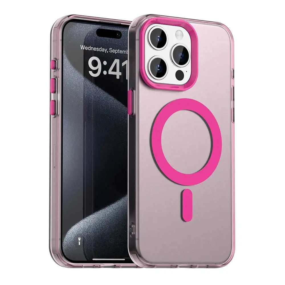Transparent MagSafe Matte Case for Apple iPhone