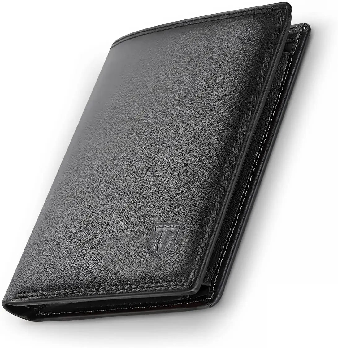 TEEHON Genuine Leather Smart Wallet with RFID Blocking