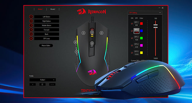 REDRAGON M616 Trident Optical Wired Gaming Mouse