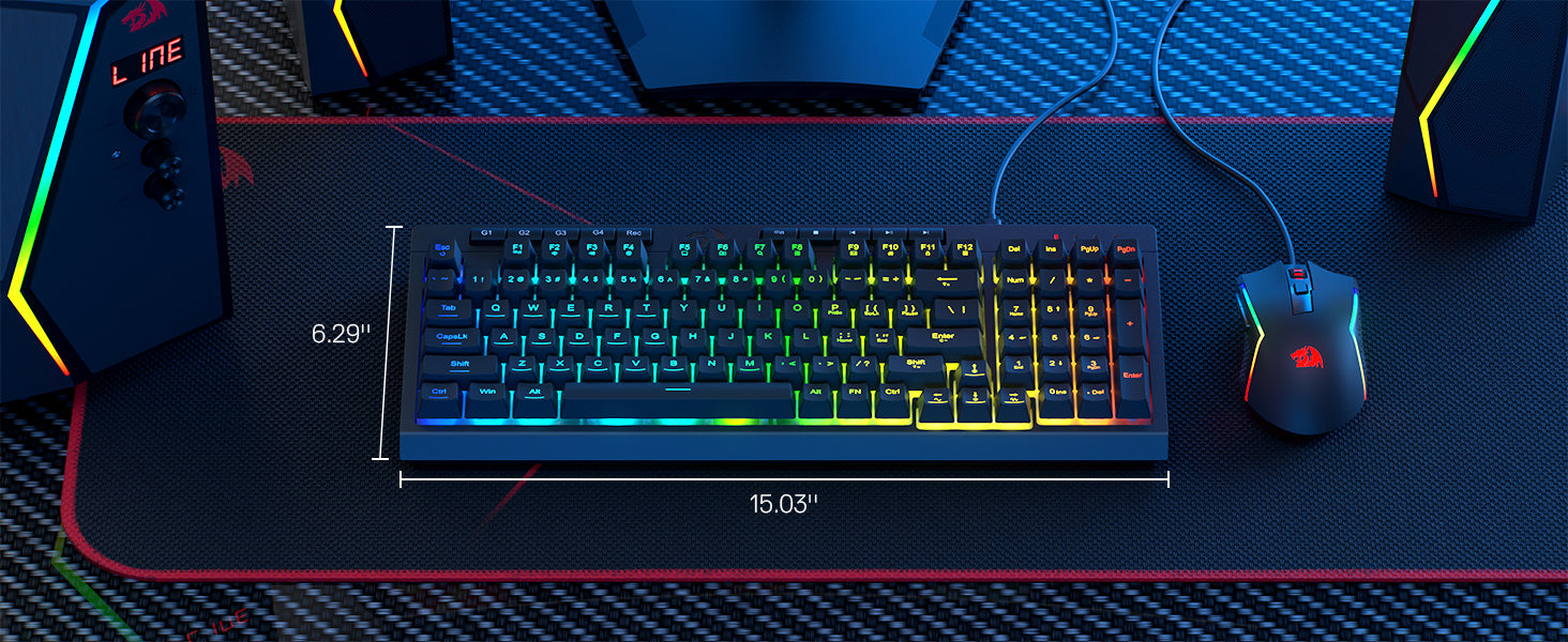 REDRAGON S141 RGB Wired Gaming Keyboard and Mouse