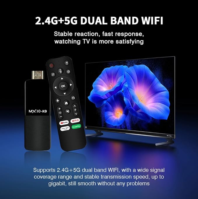 MX10 K9 Android TV Stick with Google Assistant